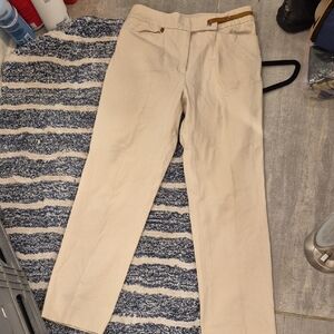 Ralph Lauren Cream Straight Leg Pants Sz 8